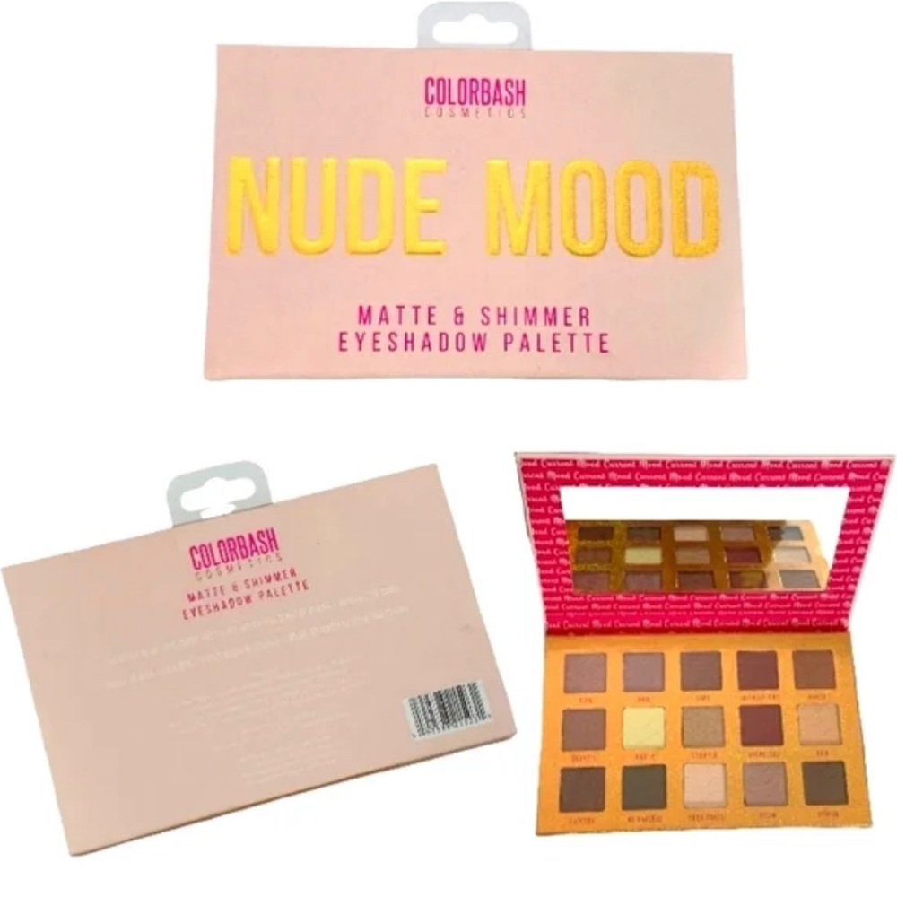 NEW Colorbash Cosmetics NUDE MOOD Matte & Shimmer Eyeshadow Palette